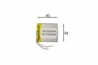 Аккумулятор литий полимерный Li Pol универсальный M-Power 403443 4x34x43мм 3.7V 600mAh{number} | zapchasti-n1.ru