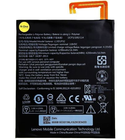 Аккумулятор для Lenovo IdeaTab A5500, A8-50, TB3-850M (L13D1P32) 3.8V 4290mAh{number} | zapchasti-n1.ru
