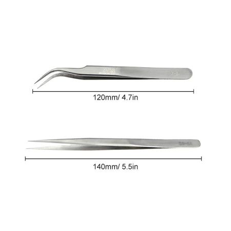 Пинцет Venus Electronic 7-SA (тонкий-изогнутый) из нержавеющей стали{number} | zapchasti-n1.ru
