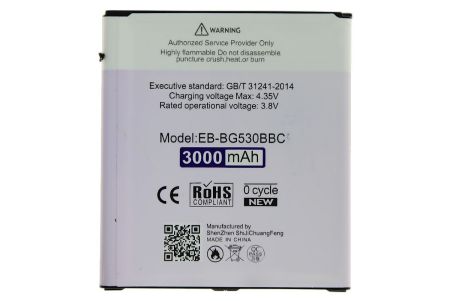 Аккумулятор для Samsung Galaxy Grand Prime SM-G530H/G531/G532F/J500F/J320F/J260F (EB-BG530CBE/EB-BG530BBE) N-ONE повышенной емкости 3000mAh{number} | zapchasti-n1.ru
