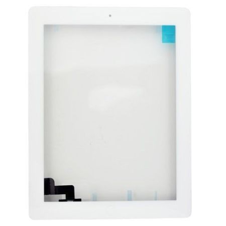Тачскрин для iPad 2 (A1395, A1396, A1397) с скотчем и кнопкой Home (белый) AAA{number} | zapchasti-n1.ru
