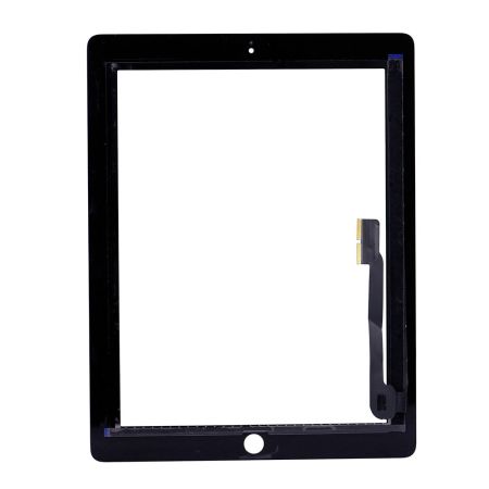 Тачскрин для iPad 3, ipad 4 A1416, A1430, A1403, A1458, A1459, A1460 с скотчем и кнопкой (черный) AAA{number} | zapchasti-n1.ru
