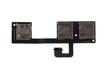 Шлейф для HTC One M7 Dual Sim (802w) с держателем Sim {number} | zapchasti-n1.ru
