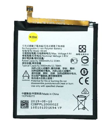 Аккумулятор для Nokia 6.1 TA-1043 (HE345) 3060 mAh{number} | zapchasti-n1.ru
