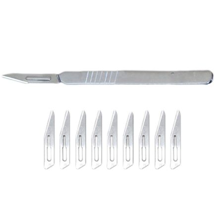 Скальпель с лезвиями (ручка+ лезвия №23) комплект{number} | zapchasti-n1.ru
