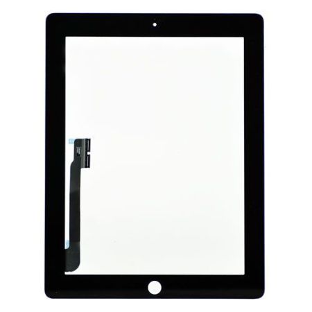 Тачскрин для iPad 3, ipad 4 A1416, A1430, A1403, A1458, A1459, A1460 с скотчем и кнопкой (черный) AAA{number} | zapchasti-n1.ru
