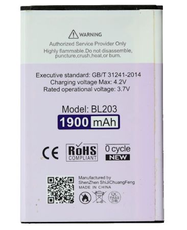 Аккумулятор для Lenovo A369/A278T/A308T/A318T/A365E/A66/A385E/A309/A278/A380E/A228T/A238T/A396 (BL203) 3.7V N-ONE повышенной емкости 1900mAh{number} | zapchasti-n1.ru
