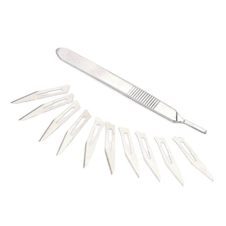 Скальпель с лезвиями (ручка+ лезвия №23) комплект{number} | zapchasti-n1.ru
