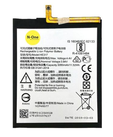 Аккумулятор для Nokia 6 TA-1021 HE316, HE317, HE335 3000mAh{number} | zapchasti-n1.ru
