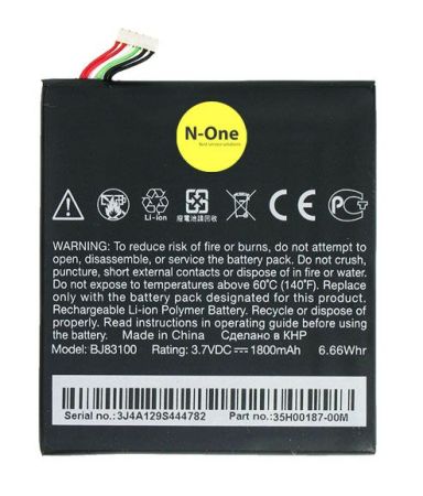 Аккумулятор для HTC One X (S720e)/One S (Z520e) (BJ83100) 3.7V 1800mAh (PN:35H00187-03M){number} | zapchasti-n1.ru

